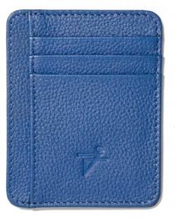 J T C JUZAR TAPAL COLLECTION Geldbörsenhalter für Herren, RFID-sicheres Leder-Kartenetui, Mini-Bifold-Geldbörse, minimalistische Brieftasche für Herren, Blau, 4.25 x 3.0, Halterung von J T C JUZAR TAPAL COLLECTION