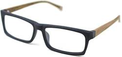 J&L Glasses Retro Klassisches Nerd Klar Hornbrille Brille mit Fensterglas Damen Herren Brillenfassung holz Stil 8005 (Black,Brown) von J&L Glasses