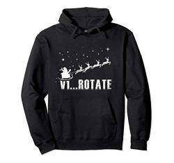 V1 Rotate Santa Take Off Reindeer Pilot Christmas Gifts Pullover Hoodie von J. Berg Careers & Professions