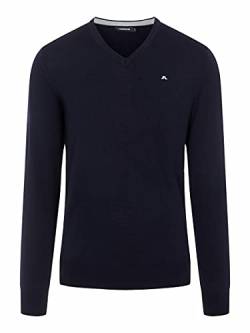 J. Lindeberg Herren Lymann True Merino Knit Pullover, blau (Marineblau), Large von J. Lindeberg