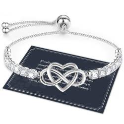 Infinity Armband Damen Armbänder Damen Armband Herz Armband Damen Silber 925 Armband Silber 925 Damen Armband Silber Armband Damen 925 Schmuck Damen Geschenke für Frauen Geschenk für Sie Valentinstag von J.Fée