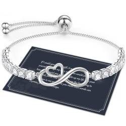 Infinity Armband Damen Armbänder Damen Armband Herz Armband Damen Silber 925 Armband Silber 925 Damen Armband Silber Armband Damen 925 Schmuck Damen Geschenke für Frauen Geschenk für Sie Valentinstag von J.Fée