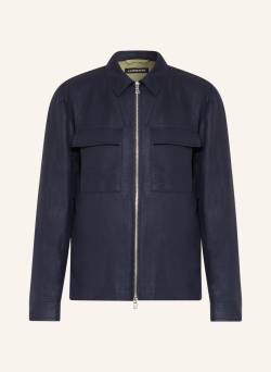 J.Lindeberg Blouson Mit Leinen blau von J.LINDEBERG