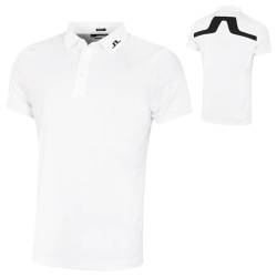 J. Lindeberg Herren KV Regular Golf Poloshirt - Weiß - M von J.Lindeberg