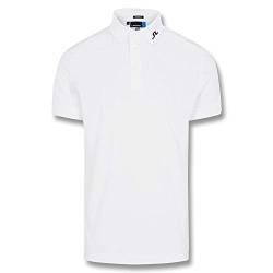 J.Lindeberg Herren Classic Tour Tech Jersey Poloshirt, Weiss/opulenter Garten, XL von J.Lindeberg