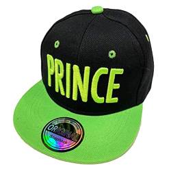 J26 Prince & Princess Brother & Sister Snapback Kinder Kids Set USA Cap Kappe Basecap Mütze Trucker Cappy Kult Partner Look Geschwister (Prince Grün) von J26