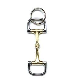 JA Horse metallischer Schlüsselanhänger Anhänger Pferd Reiter Pony (Gebisse D-ring) von JA Horse