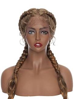 26 Zoll Woven Lace Wig Curly Ends African Front Lace Perücke for Frauen (Color : 4, Size : 26 inch) von JABSY