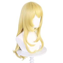 Blonde Damenperücke langes Haar lockiges Haar mit Fransen Cosplay Anime Styling Perücke von JABSY