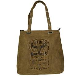 JACK'S INN 54 Tasche Kollektion Black Bourbon - Americano Shopper braun Echtleder Vintage ausgefallene Handtasche von JACK'S INN 54
