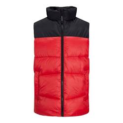 JACK&JONES PLUS Herren JJCHILI Bodywarmer PS Down Vest, True Red/Detail:Blocking, 4X_l von JACK&JONES PLUS