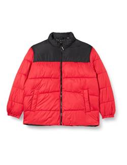 JACK&JONES PLUS Herren JJCHILI Puffer Collar PS Jacket, True Red/Detail:Blocking, 5X_l von JACK&JONES PLUS