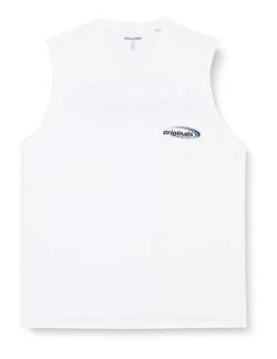 JACK&JONES PLUS Herren JORBRINK Belize Sleeveless Crew NE PLS Tanktop, Bright White, 5XL von JACK&JONES PLUS