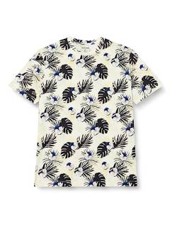 JACK&JONES PLUS Herren JORTULUM AOP Tee SS Crew Neck PLS T-Shirt, Cloud Dancer/AOP:Flowers, 5XL von JACK&JONES PLUS