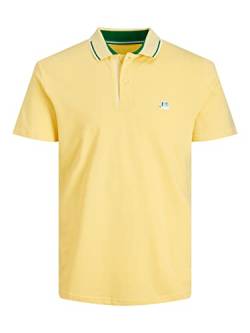 JACK & JONES PLUS Herren Jcologan Polo Ss Ss23 Pls Poloshirt, Pale Banana, 4XL von JACK & JONES PLUS