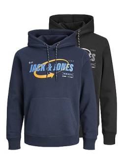 JACK&JONES PLUS Jcoblack Sweat Hood Ch 2Pk Mp Pls von JACK&JONES PLUS