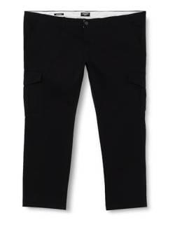 JACK&JONES PLUS Men's JPSTMARCO JJJOE LC PLS Cargohose, Black, 50/32 von JACK&JONES PLUS