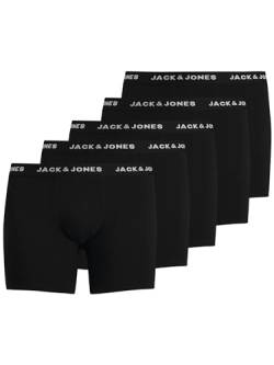 Herren Jack & Jones 5-er Stück Pack Boxershorts | Trunks Set Stretch Hose | Basic Unterwäsche JACHUEY, Farben:Schwarz, Größe:4XL von JACK & JONES
