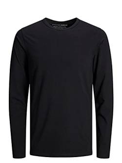 JACK & JONES Herren Longsleeve JJEBasic O-Neck Langarm-Shirt 12059220 Black M von JACK & JONES