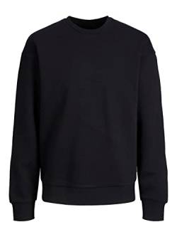 Herren Jack & Jones Basic Sweater | Langarm Shirt Rundhals Pullover | Warmer Jumper ohne Kapuze JJESTAR, Farben:Schwarz, Größe Pullover:L von JACK & JONES