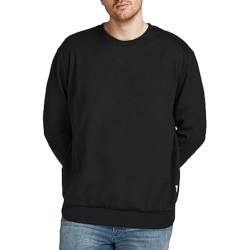 Herren Jack & Jones Basic Sweater Plus Size Langarm Sweatshirt Pullover Übergröße Jumper JJEBASIC, Farben:Schwarz, Größe Pullover:7XL von JACK & JONES