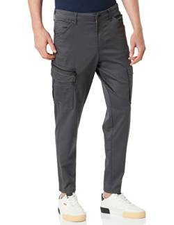 Herren Jack & Jones Cargo Chino Hose JPSTACE JJDEX Stretch Pants Gerader Schnitt Arbeitshosen Look, Farben:Grau, Größe Hosen:30W / 34L von JACK & JONES