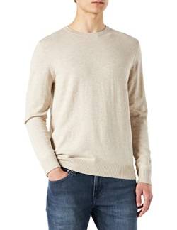 Herren Jack & Jones Dünner Langarm Strickpullover | Rundhals Basic Sweater | Shirt Jumper JJEEMIL, Farben:Hellgrau, Größe Pullover:L von JACK & JONES