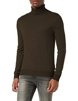 Herren Jack & Jones Dünner Rollkragen Strickpullover | Klassischer Rundhals Sweater | Langarm Basic JJEEMIL, Farben:Grün, Größe Pullover:L von JACK & JONES