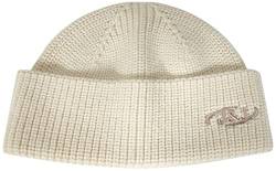 Herren Jack & Jones Gerippte Mütze | Kurze Winter Beanie Kopfbedeckung | Hipster Recycelt JACAIR, Größen:One Size, Farben:Beige von JACK & JONES