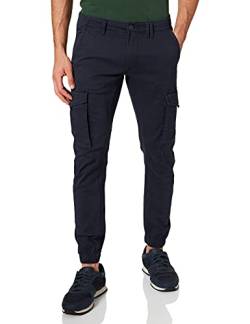 Herren Jack & Jones Hose Cargo Jogger Pants Paul Flake AKM 542 Twill Gummibund, Farben:Navy, Größe Hosen:28W / 32L von JACK & JONES