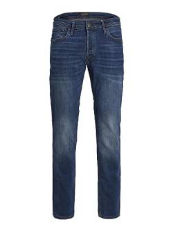 Herren Jack & Jones Jeans Tim Straight Legs Slim Fit Flat Front Tim ORIGINAL, Farben:Dunkelblau-2, Größe Jeans:34W / 34L von JACK & JONES