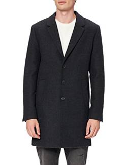 Herren Jack& Jones Klassischer Woll Mantel | Kurzer Coat Elegante Übergangjacke | ohne Kapuze JJEMOULDER, Farben:Dunkelgrau, Größe Jacken:S von JACK & JONES