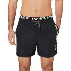 JACK & JONES Bali Swim Shorts Herren Badehose, Farbe:Black (Logo), Größe:S von JACK & JONES