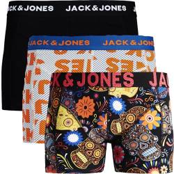 JACK & JONES Boxershorts 3er Pack Herren Trunks Shorts Baumwoll Mix Unterhose bi.s99 (L, Mehrfarbig @21) von JACK & JONES
