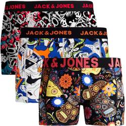 JACK & JONES Boxershorts 3er Pack Herren Trunks Shorts Jag66 Baumwoll Mix Unterhose (L, 3er Pack @03) von JACK & JONES