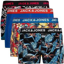 JACK & JONES Boxershorts 4er Pack Herren Trunks Shorts Baumwoll Mix Unterhose x.6a12 (M, 4er Pack #74) von JACK & JONES
