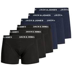JACK & JONES Boxershorts 6er Pack Herren Trunks Shorts Baumwoll Mix Unterhose Mehrpack, Größe:L, Farbe:Mehrfarbig 2 von JACK & JONES