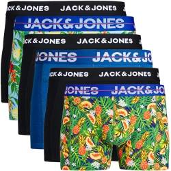 JACK & JONES Boxershorts 6er Pack Herren Trunks Shorts Baumwoll Mix Unterhose d.9a43 (L, Mehrfarbig Bunt @26) von JACK & JONES