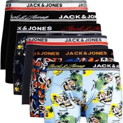 JACK & JONES Boxershorts 6er Pack Herren Trunks Shorts Baumwoll Mix Unterhose d.9a43 (L - 6er, Mehrfarbig Bunt @5) von JACK & JONES