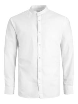 JACK&JONES Damen JJJOE Shirt LS Plain Mao Hemd, White, XXL von JACK & JONES