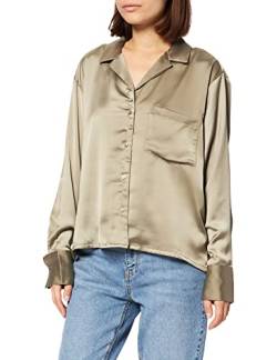 JACK & JONES Damen JJXX JXEVA LS Comfort Satin Shirt NOOS Bluse, Brindle, M von JACK & JONES