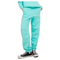 JACK & JONES Damen JXABBIE HW REL Every Brush Pants NOOS Jogginghose, Aruba Blue/Print:Turqouise Logo, XS von JACK & JONES