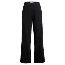 JACK&JONES Damen JXALLY REG Wide HW Pants SWT SN Hose, Black, L von JACK & JONES