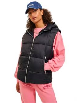 JACK&JONES Damen JXBILLIE Puffer Vest OTW SN Weste, Black, M von JACK & JONES