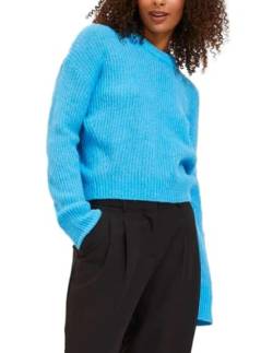 JACK&JONES Damen JXEMBER Fluffy Crew Neck Knit NOOS Pullover, Aquarius, M von JACK & JONES