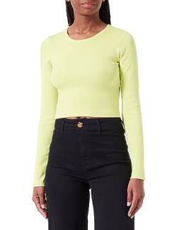 JACK&JONES Damen JXFELINE STR LS Rib Tee JRS NOOS Top, Limeade, M von JACK & JONES