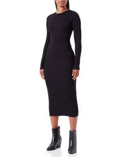 JACK&JONES Damen JXFOREST STR LS Rib Dress JRS SN langes Kleid, Black, XL von JACK & JONES