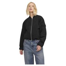 JACK&JONES Damen JXLEILA Bomber Jacket OTW NOOS Bomberjacke, Schwarz, S von JACK & JONES