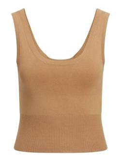 JACK&JONES Damen JXSOPHIA Soft TOP Knit SN Pullover, Sandstorm, L von JACK & JONES