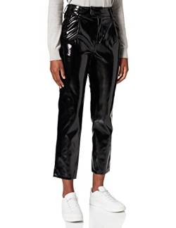 JACK & JONES Damen Jjxx Jxcatie Faux Leather Pants Noos Chino, Black/Detail:shiny, S EU von JACK & JONES